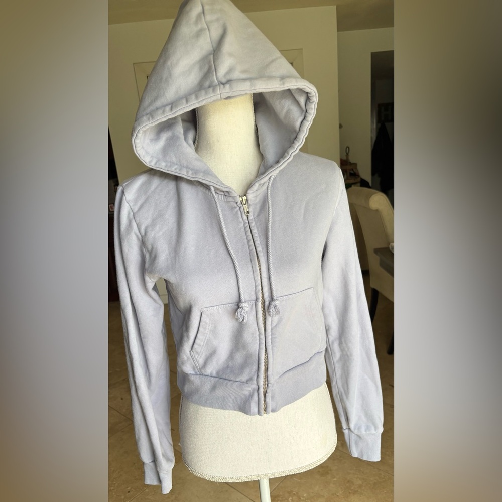 Lavender Purple John Galt Brandy Melville crop Hoodie
